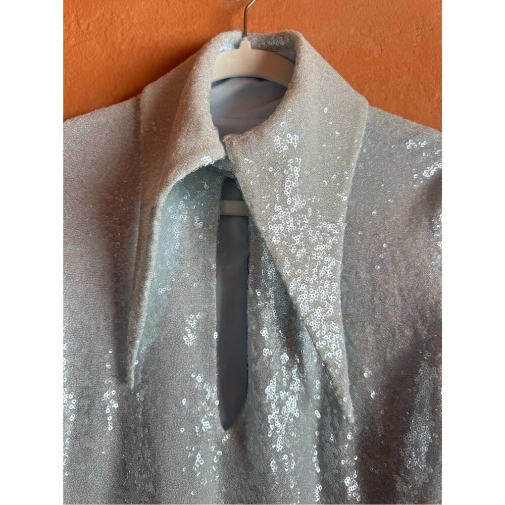 16Arlington Michelle Sequin Feather Trim Top UK 8 Designer - Picture 3 of 13